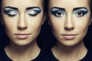 Beautiful woman face. Perfect Makeup