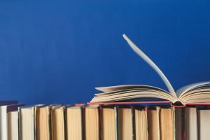 Composition with books on the table